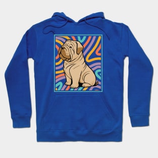 Colorful and Cute Shar Pei Puppy KH Hoodie